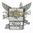 bricks  with words  tattoo design idea