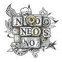 bricks  with words  tattoo design idea