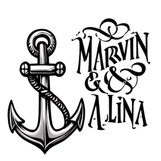 "Marvin & Alina" "Marvin & Alina" anchor tattoo tattoo design idea