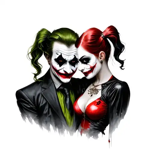 Joker And Harley Quinn tattoo design idea