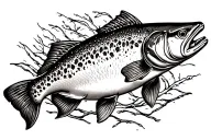 trout tattoo design idea
