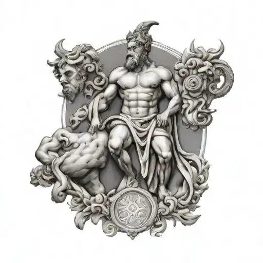 Greek gods Olympus tattoo design idea