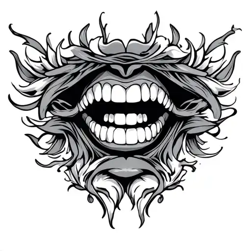 Throat tattoo design idea