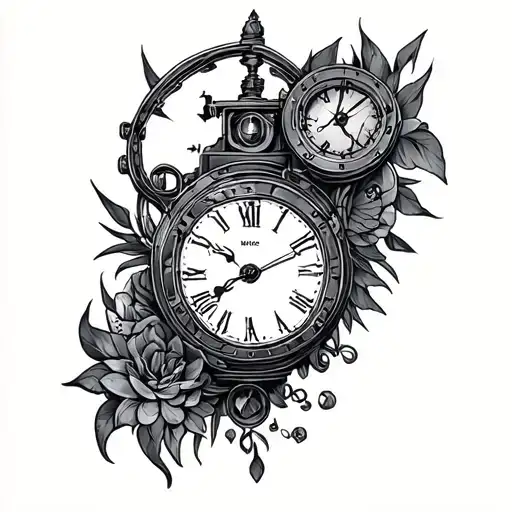 "A wild & fresh" Fother Time Machine tattoo design idea