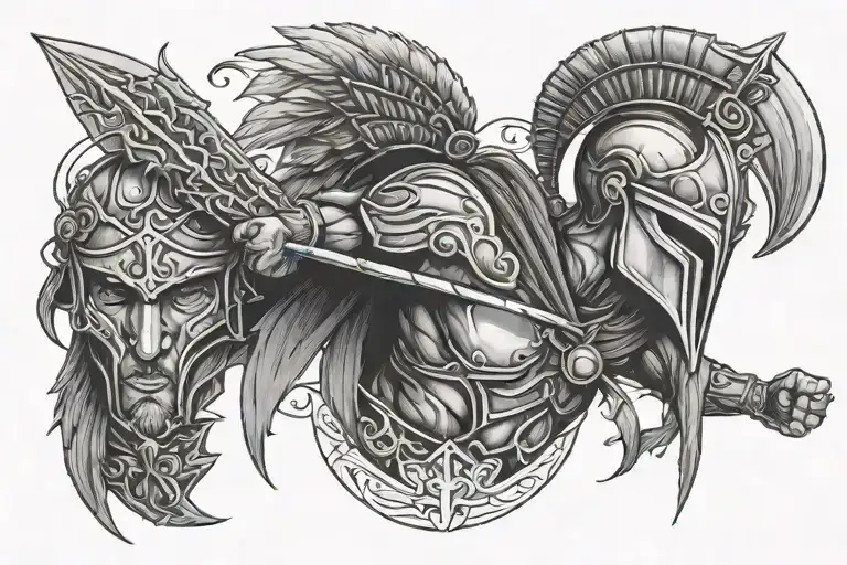 Spartan tattoo design idea