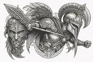 Spartan tattoo design idea