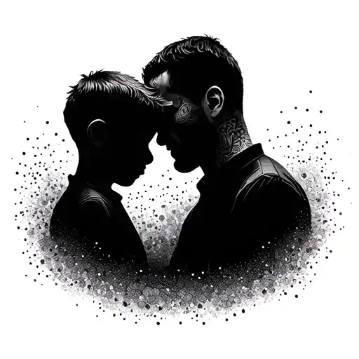 dad and son tatoo tattoo design idea