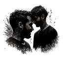 dad and son tatoo tattoo design idea