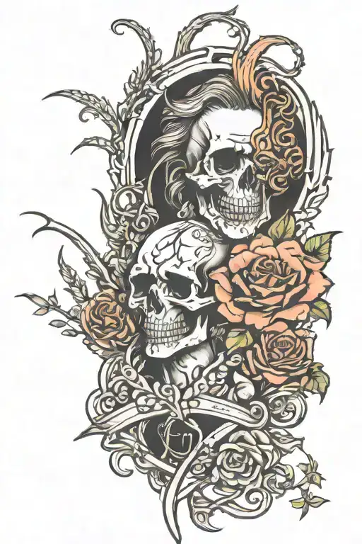 arm sleeve pain, addiction, redemption, hope tattoo design idea