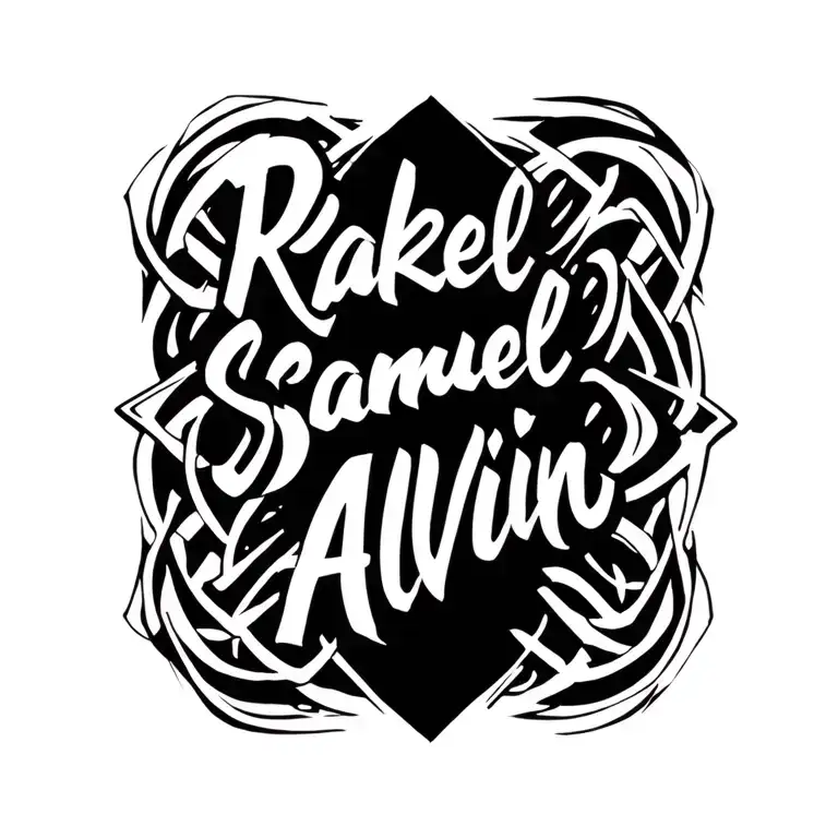 "Rakel Samuel Alvin" Names Brittany tattoo design idea