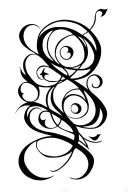Scroll tattoo design idea