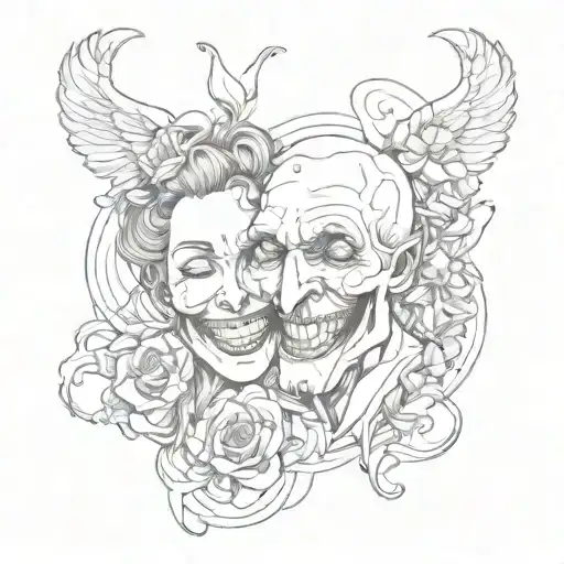 smile now cry later tattoo design idea