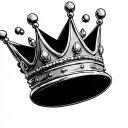 tilted biggie smalls crown graffiti style on new york related item small and basic tattoo design idea