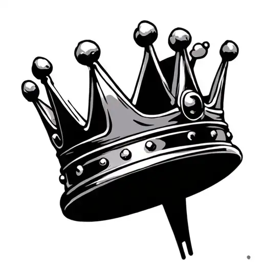 tilted biggie smalls crown graffiti style on new york related item small and basic tattoo design idea