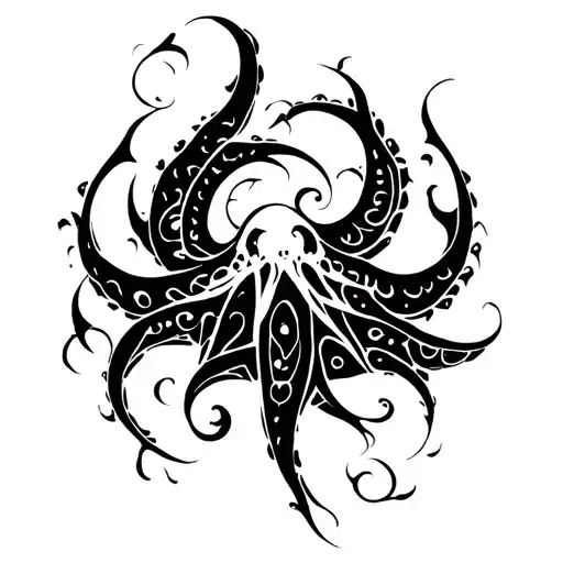 dark aura tentacle womb tattoo tattoo design idea