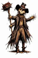 A gothic scarecrow. tattoo design idea