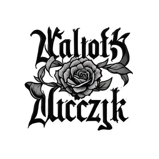 polish last name walczyk tattoo design idea