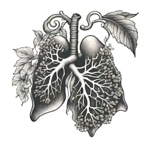 Lung tattoo design idea