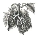 Lung tattoo design idea