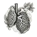 Lung tattoo design idea