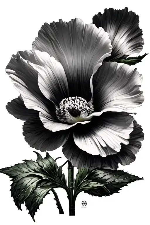 California Poppy tattoo design idea