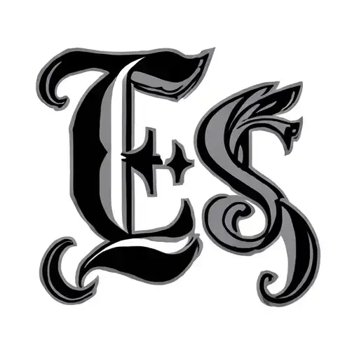 C, E, and S incorporated somehow tattoo design idea