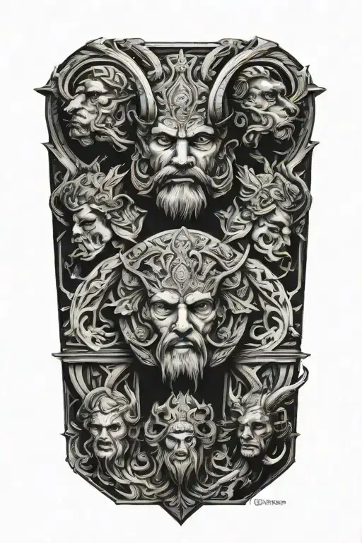 gods Olympus tattoo design idea