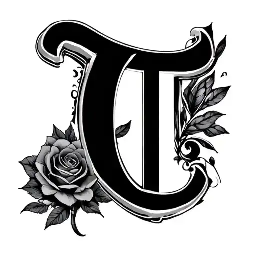 "CT" c letter to t love design tattoo design idea
