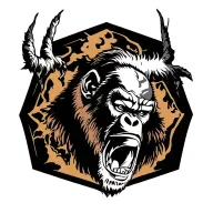 king kong hanging tattoo design idea