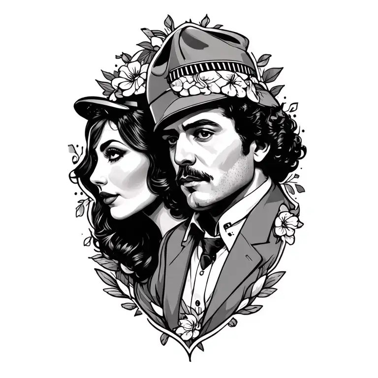 parents, mom was a hairdresser and father was a taxi driver tattoo design idea