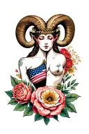 Gemini and aries tattoo design idea