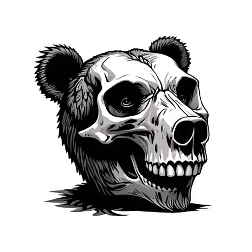 Gay Bear skull tattoo design idea