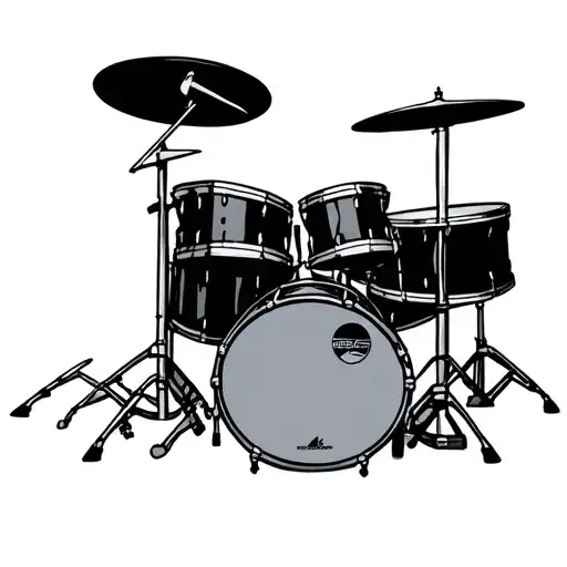 drum set tattoo design idea