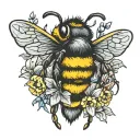 bumble bee tattoo design idea