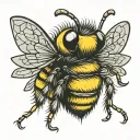 bumble bee tattoo design idea