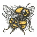 bumble bee tattoo design idea