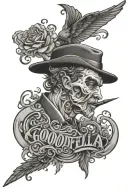 goodfella writing tattoo design idea