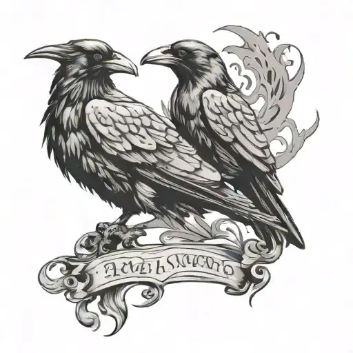 the date of death on which the ravens stand,10.11.2024 tattoo design idea