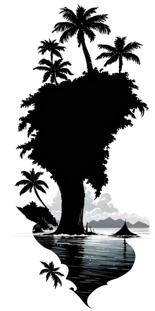island travel themed tattoo tattoo design idea