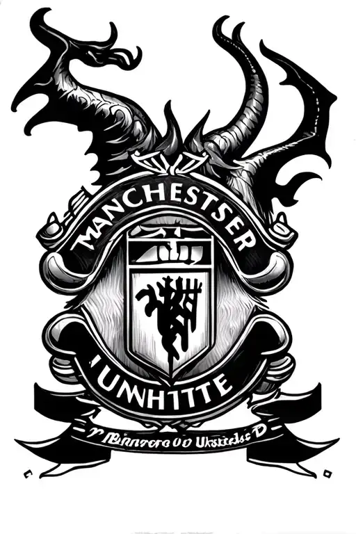 Manchester United devil tattoo design idea