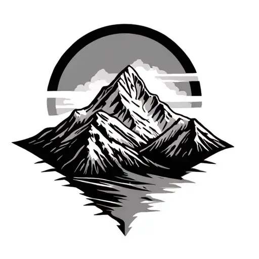 Mont Blanc mountain line tattoo tattoo design idea