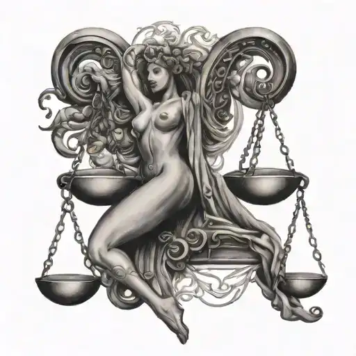 Libra Aries tattoo design idea