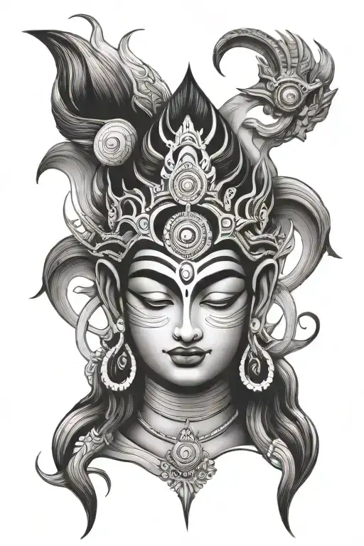 shiva third eye tattoo design idea