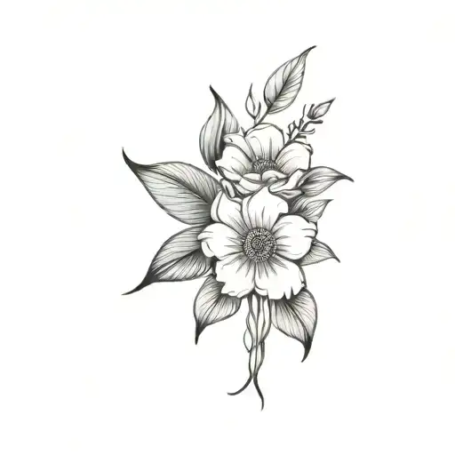Filler Floral tattoo design idea
