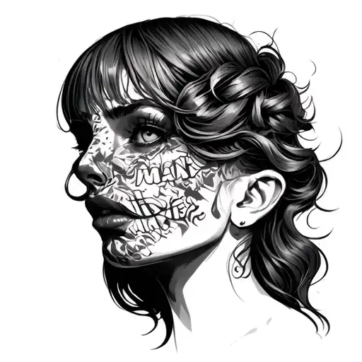 BPD idea showing both mentions on one face  tattoo design idea