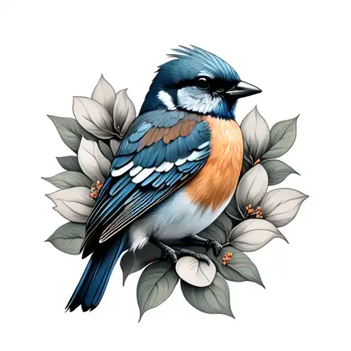 eastern bluebird tattoo design idea