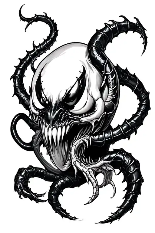 Venom realism style tattoo tattoo design idea