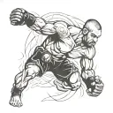 mma fighter tattoo design idea
