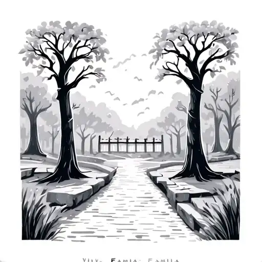 "Viva Familia" a beautiful park tattoo design idea