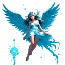 angel falling tattoo design idea